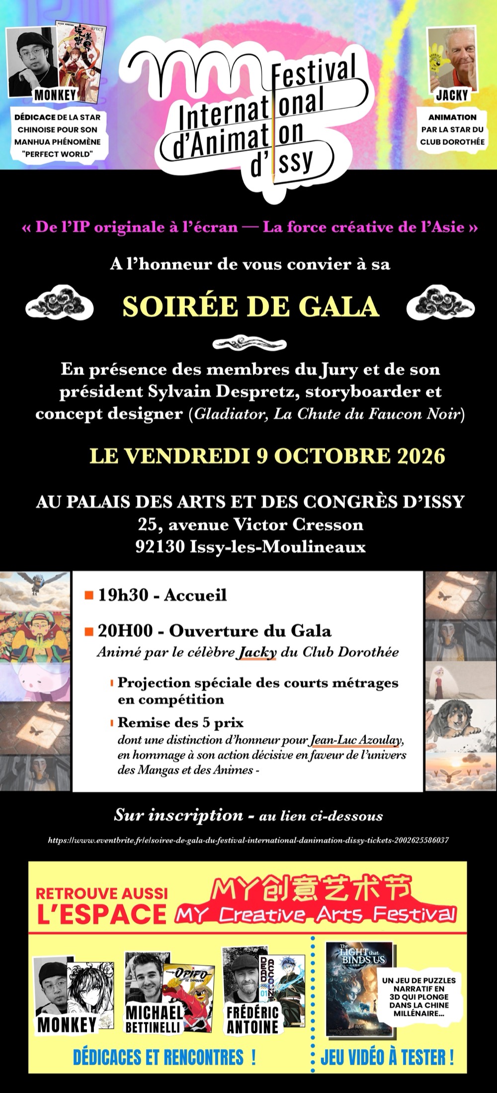 Invitation a la soiree de gala du 9 octobre